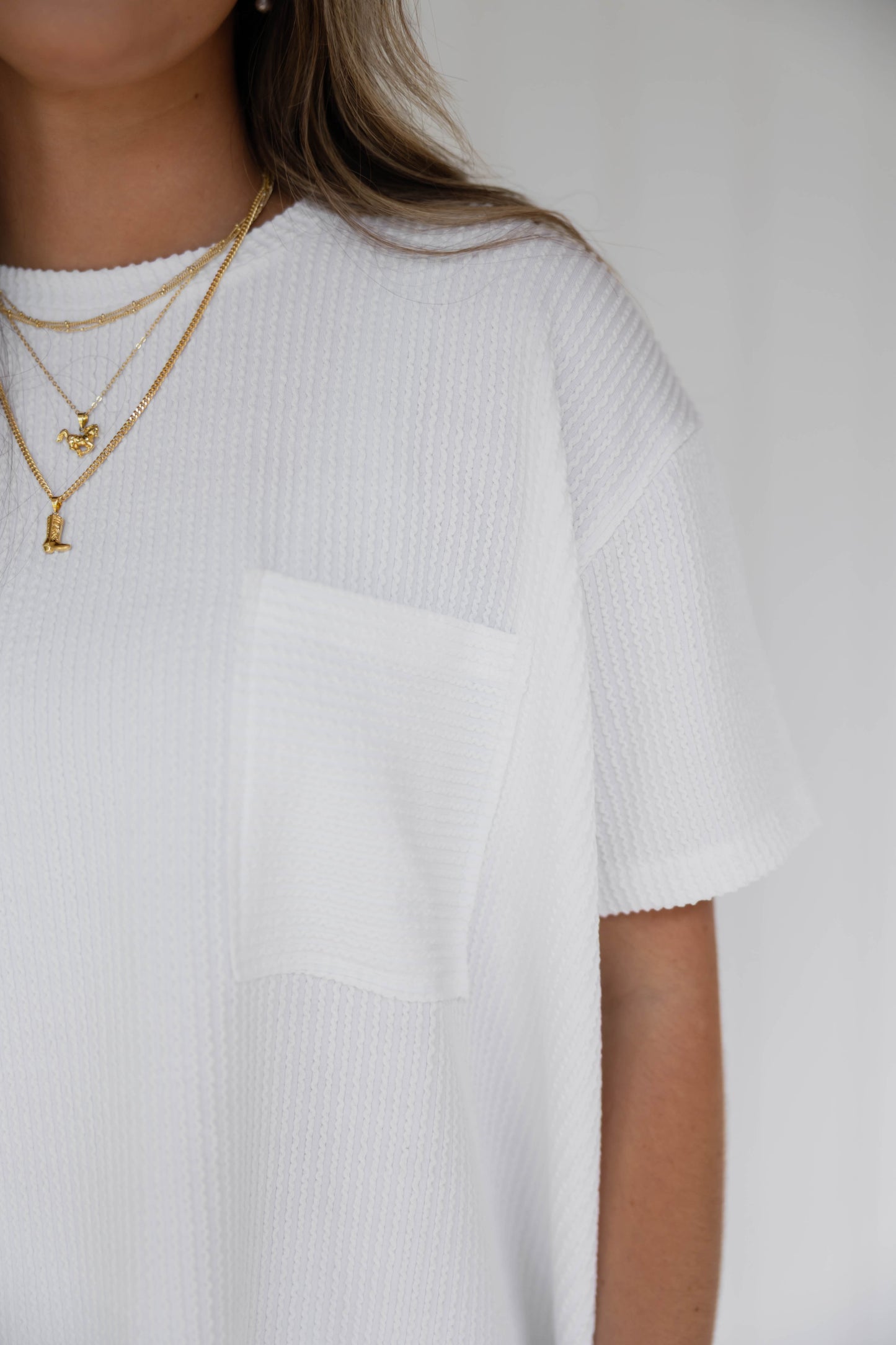 Corded Rib Pocket Tee