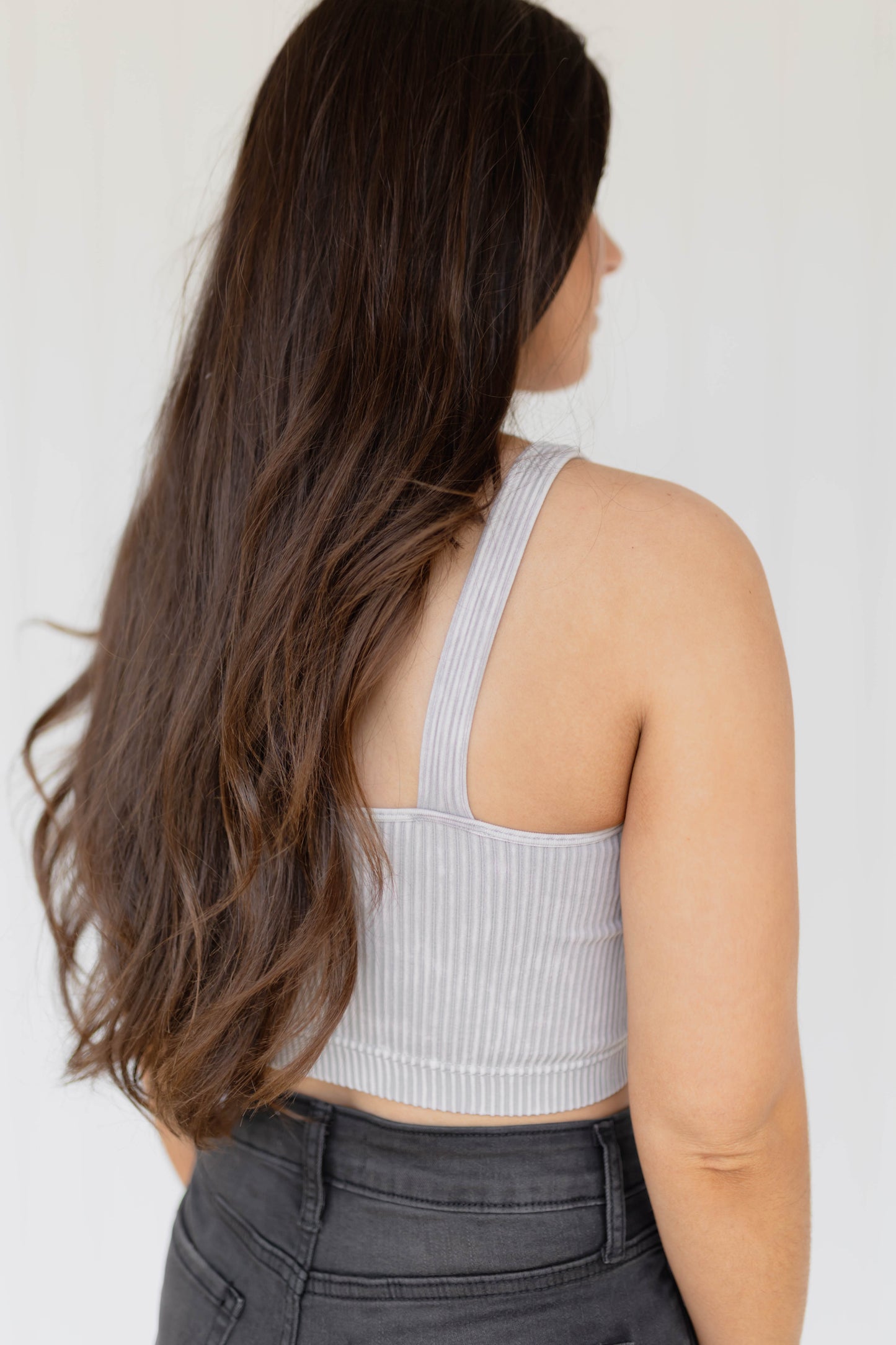 Ribbed Crop Tank / Sleet