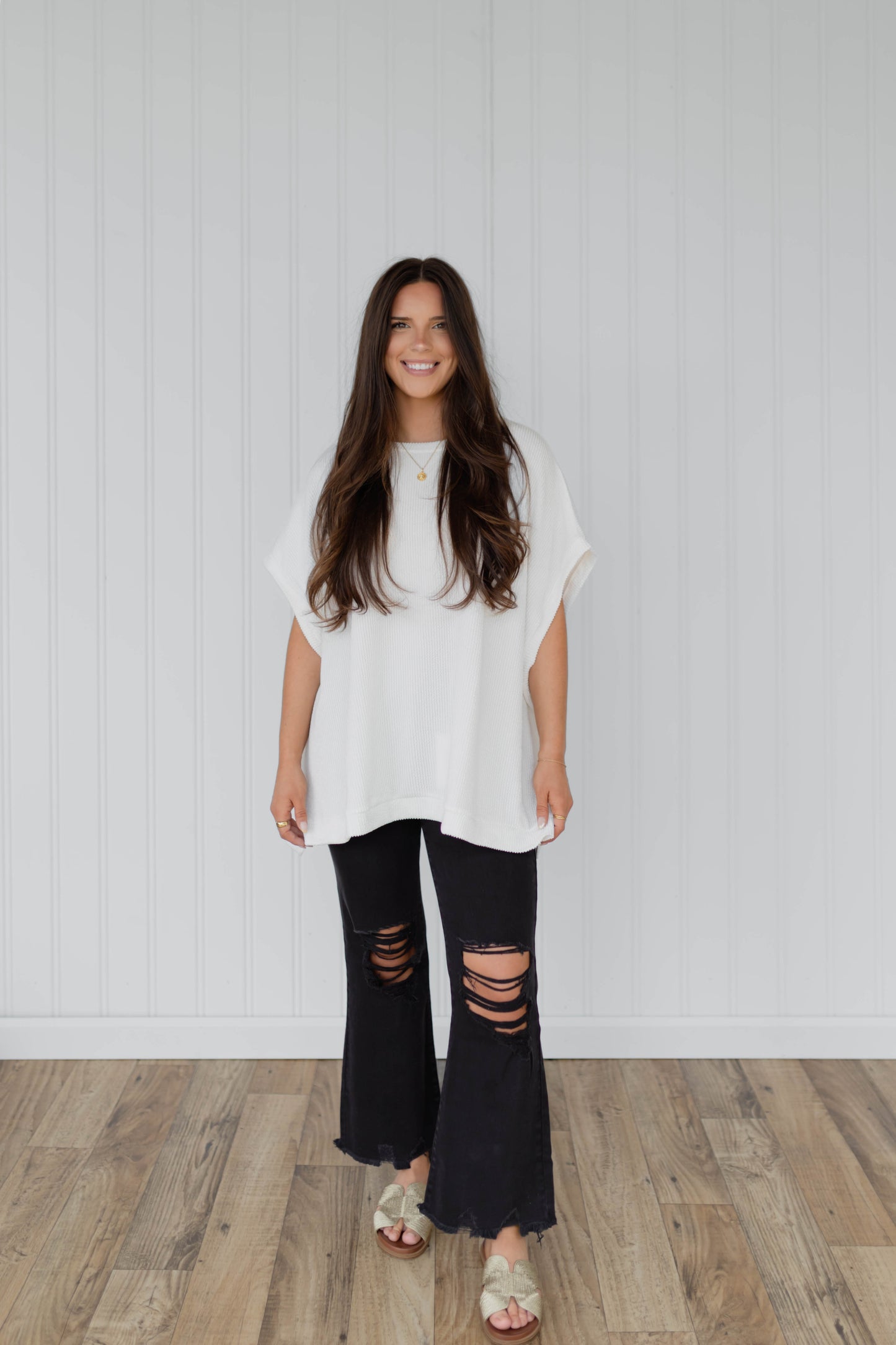 Acid Washed Distressed Jean