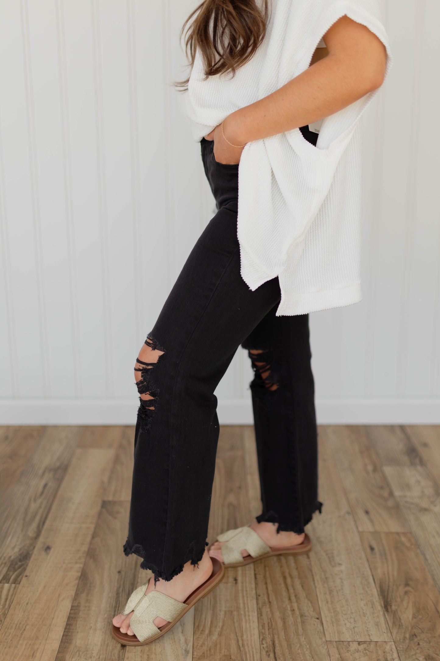 Acid Washed Distressed Jean
