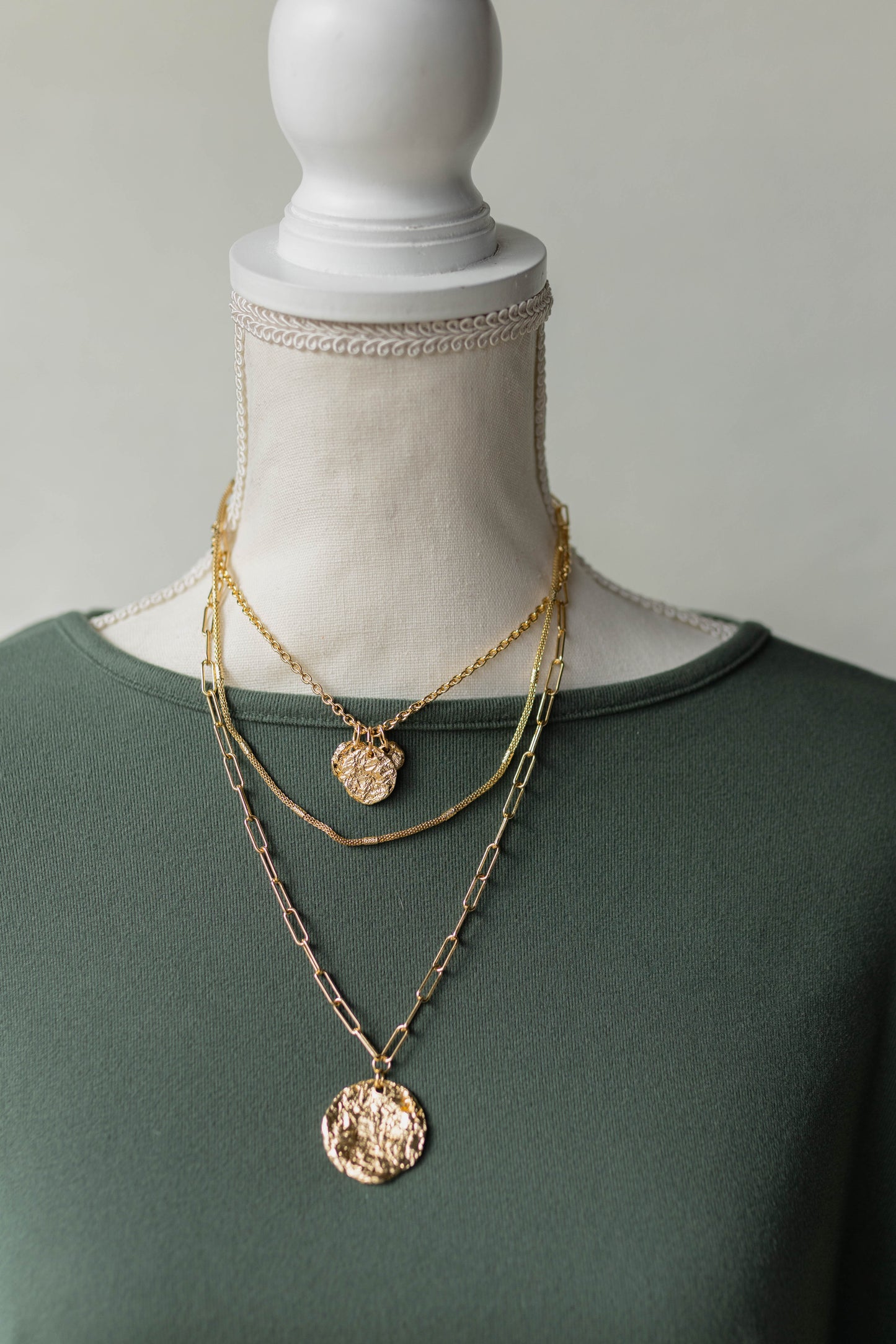 Layered Hammered Necklace