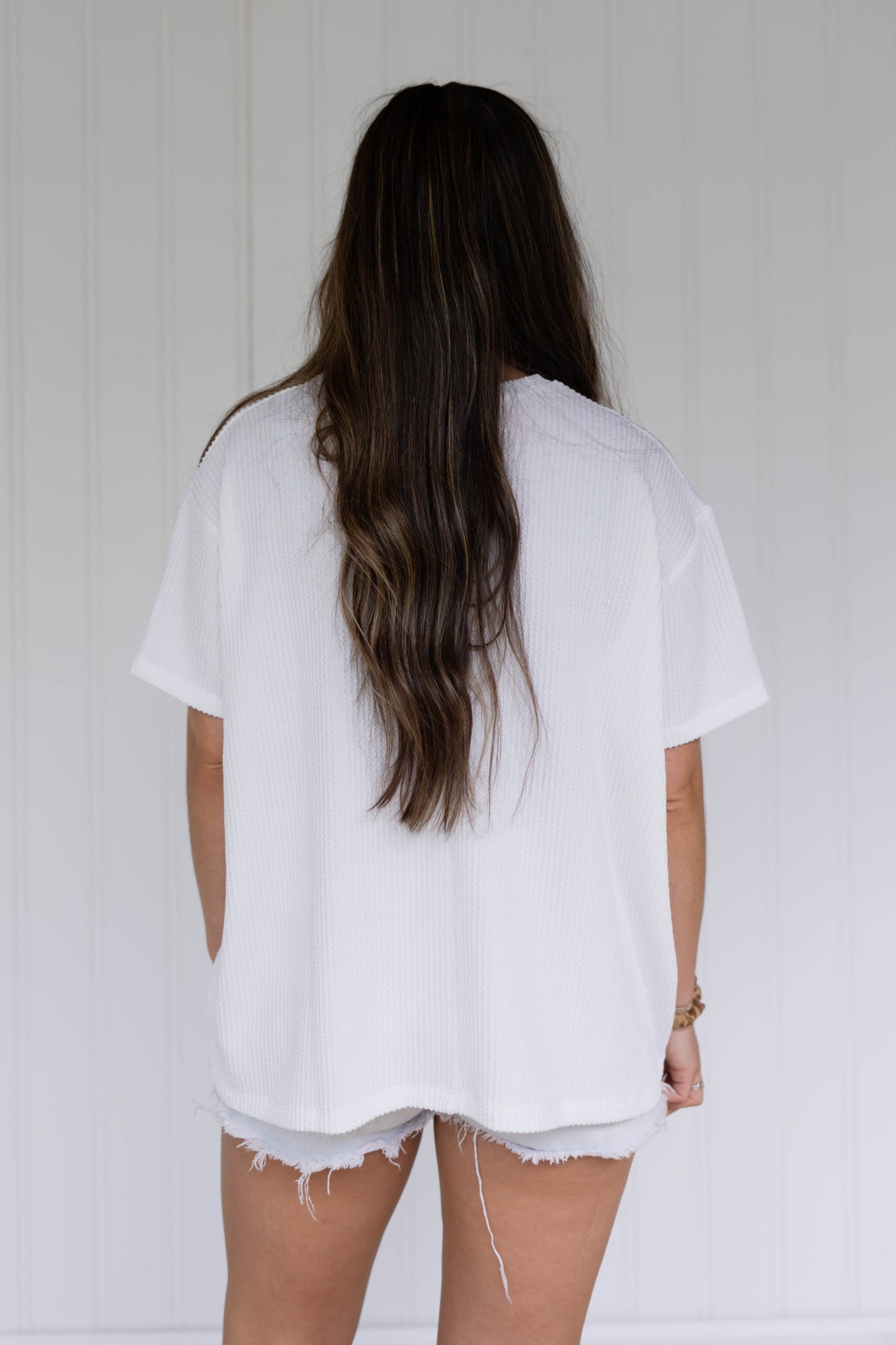 Corded Rib Pocket Tee