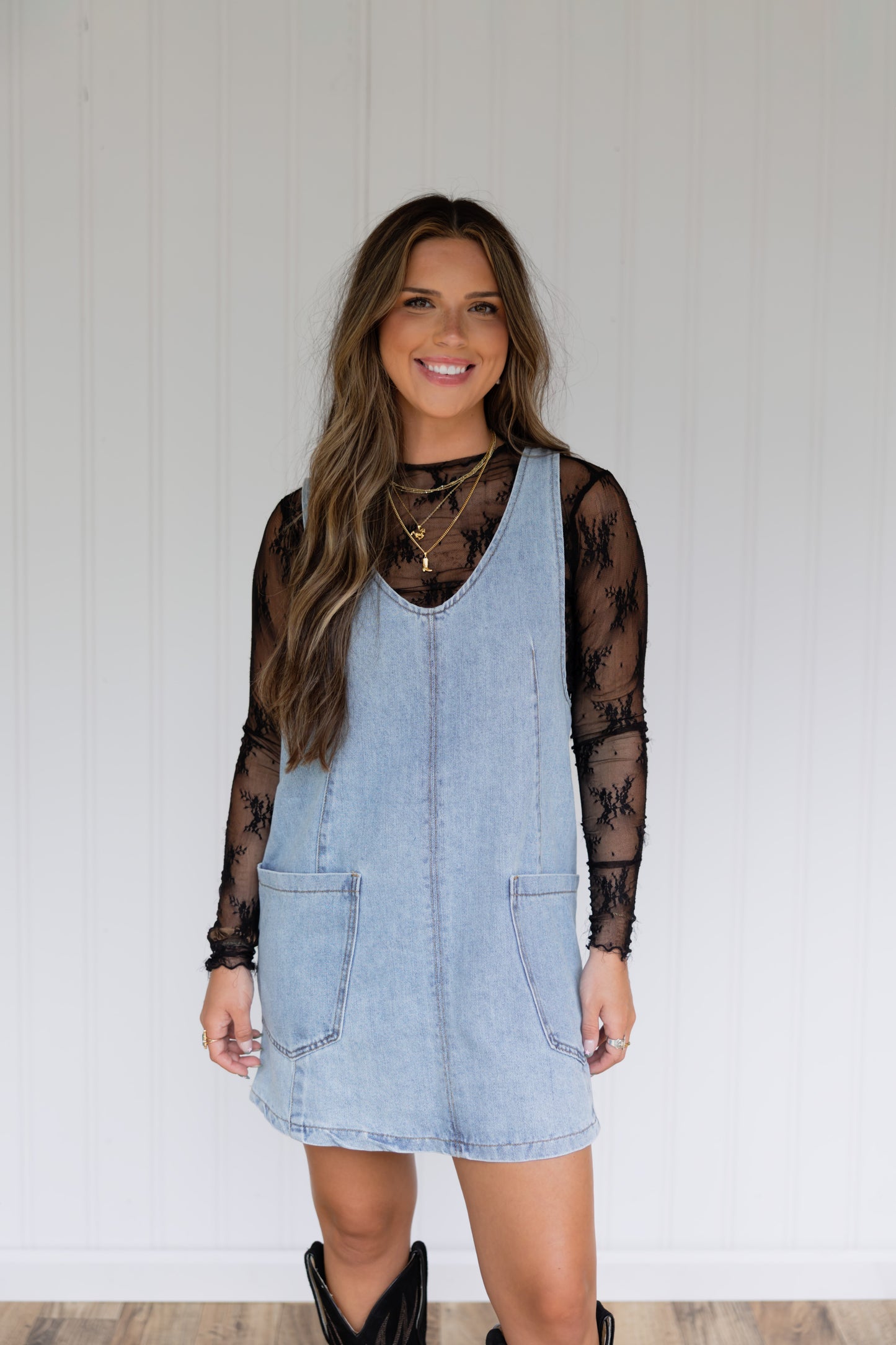 Denim Overall Dress