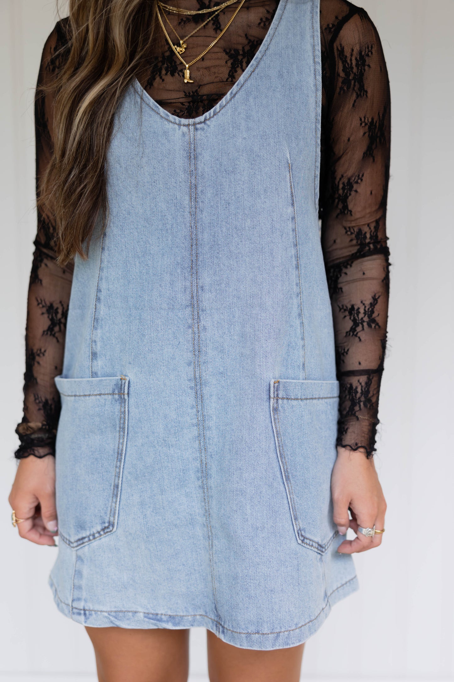 Denim Overall Dress