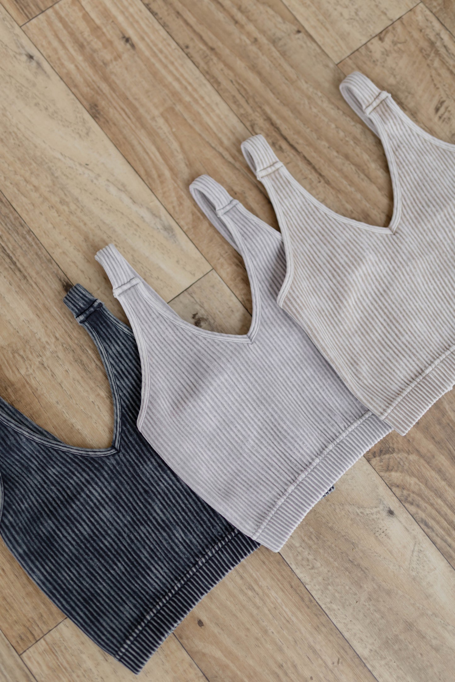 Ribbed Crop Tank / Sleet
