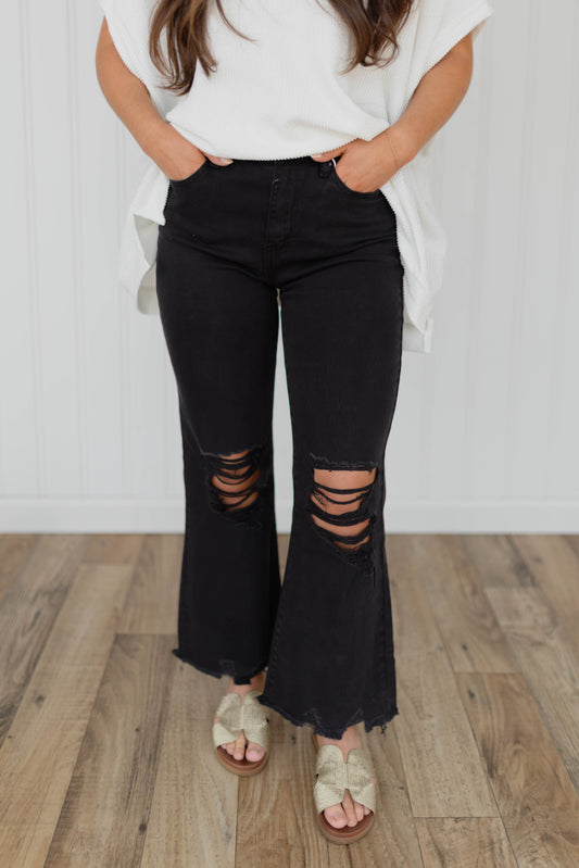 Acid Washed Distressed Jean