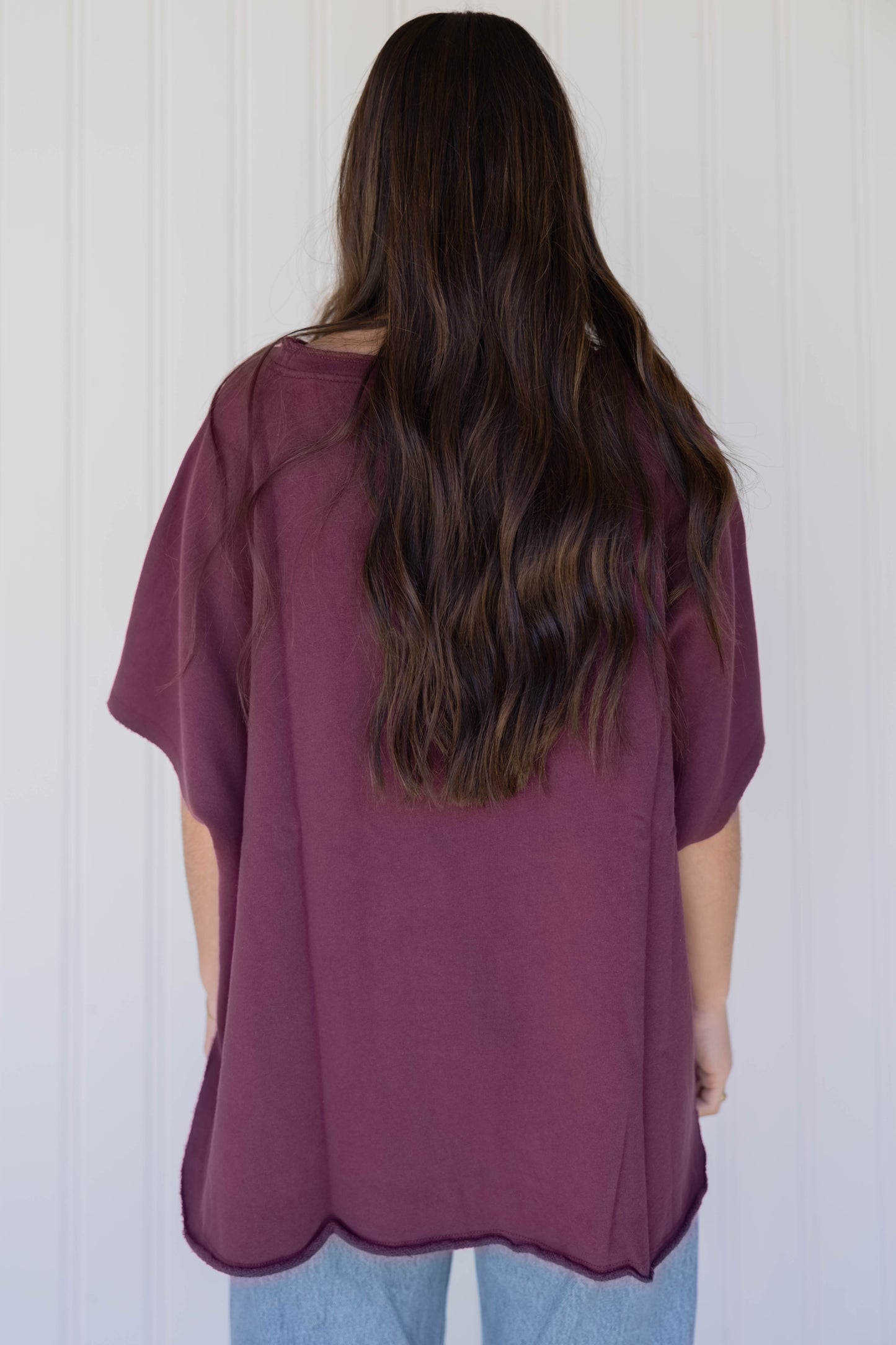 Malibu Vintage Dolman Top - Dark Plum
