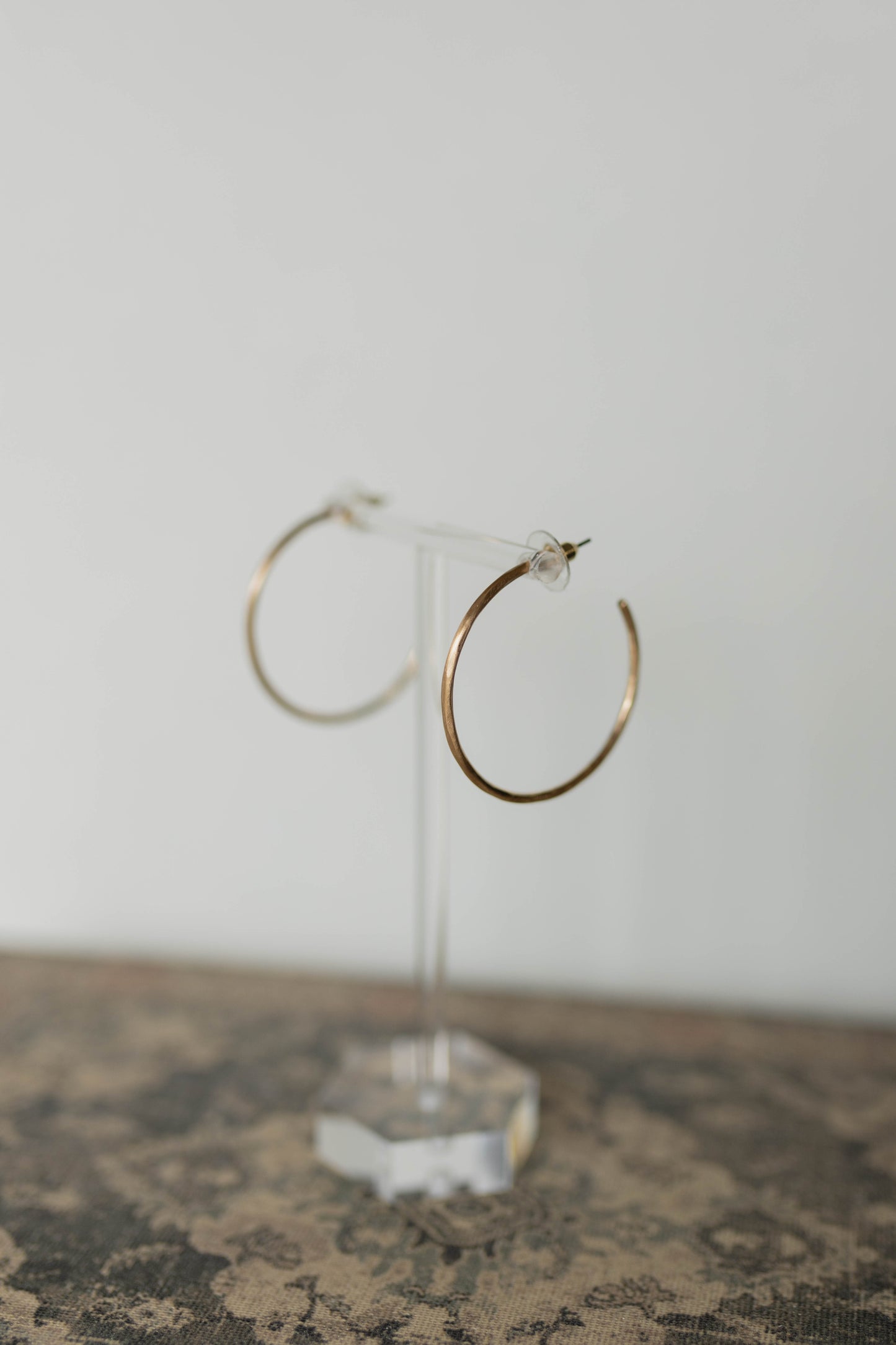 Hammered Hoop Earrings - Gold