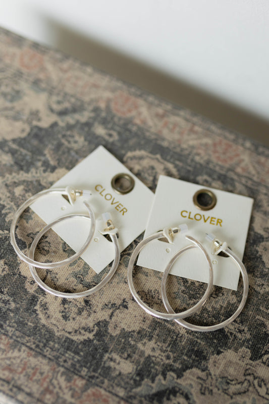 Hammered Hoop Earrings